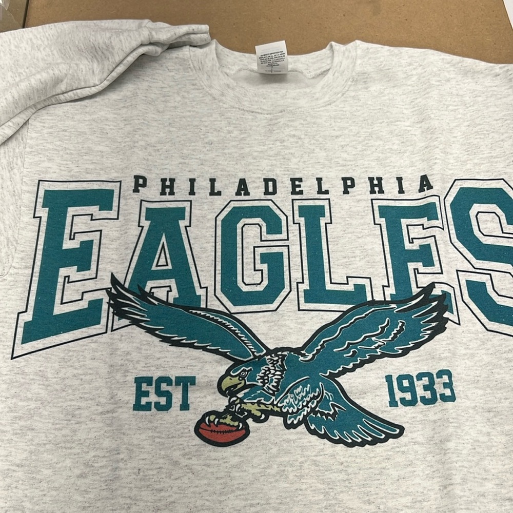 Vintage inspired eagles crew sweatshirt